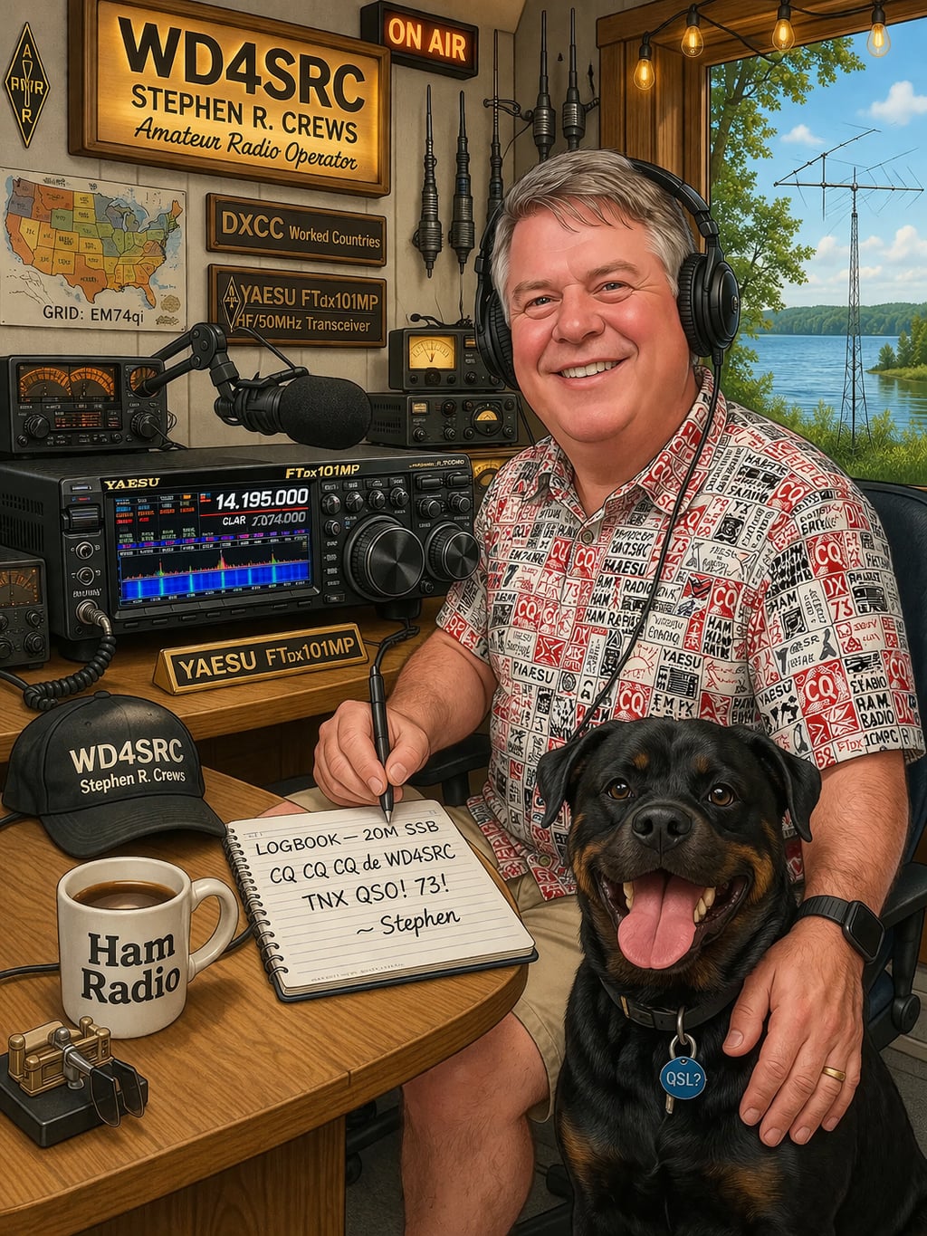 Stephen R Crews WD4SRC cartoon